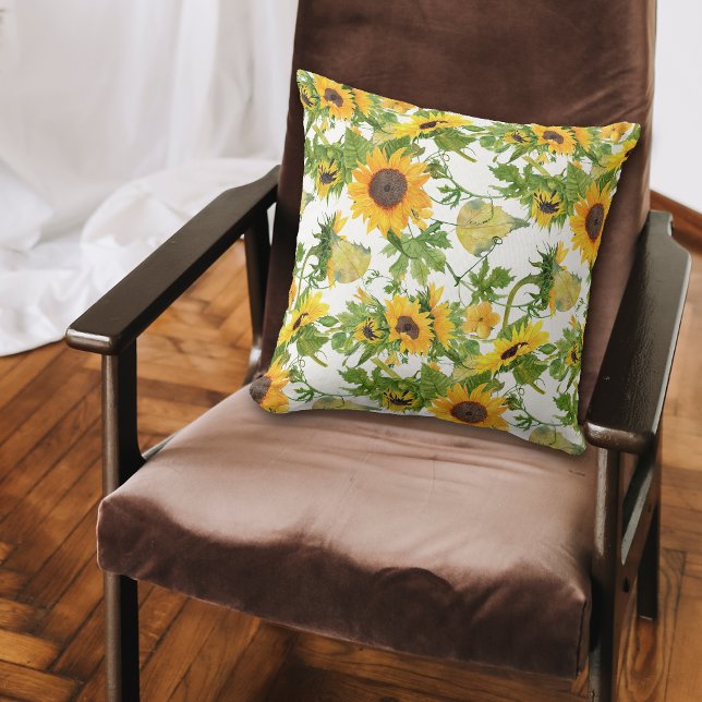 Coussin Motif de tournesol d'été (Créateur téléchargé)
