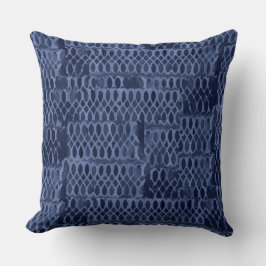 Coussin Motif de treillis abstrait de la marine
