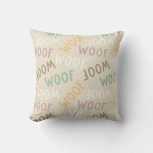 Coussin Motif de typographie Woof