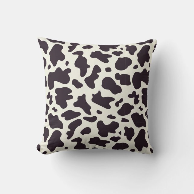 Coussin Motif de vache noir et blanc Imprimer (Recto)