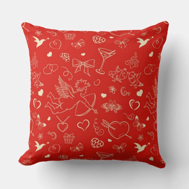 Coussin Motif de Valentine (Recto)