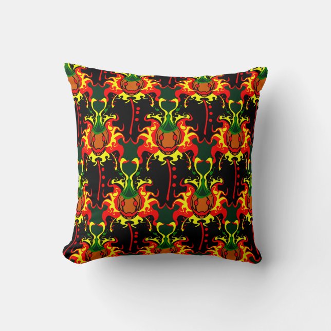 Coussin Motif de verrouillage de la tête du Citrouille à f (Recto)