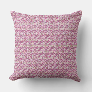 Coussin Motif de vigne botanique rose, design floral de la