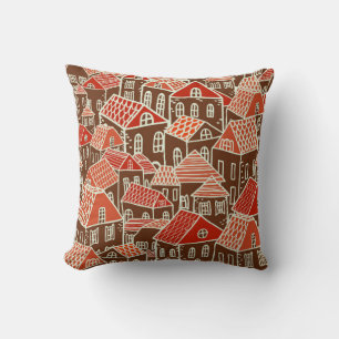 Coussin Motif de ville sans faille dans
