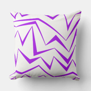 Coussin motif de zigzag géométrique Abstrait, audacieux et
