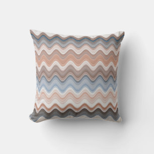 Coussin Motif de Zigzag Multicolor 