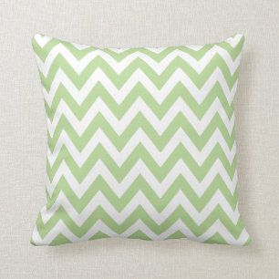 Coussin Motif de zigzag vert clair de Chevron