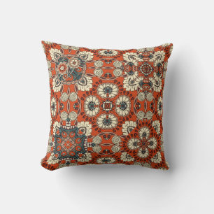 Coussin Motif décoratif sans couture avec floral et cachet