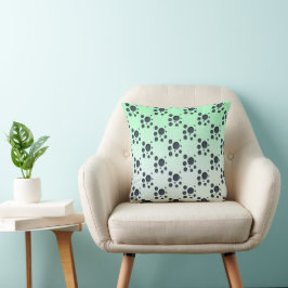 Coussin Motif découpé en papier vert menthe abstrait moder