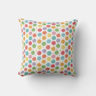 Coussin Motif d'émoji souriant
