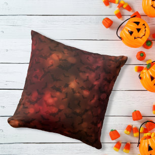 Coussin Motif des chauves-souris d'Halloween