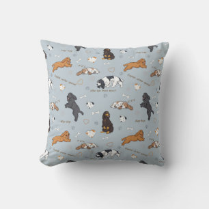 Coussin Motif des chiens espagnols mignons