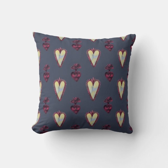 Coussin Motif des coeurs de vampire (Recto)