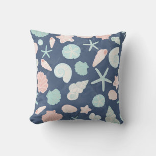 Coussin motif des coquillages