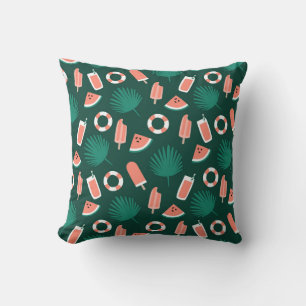 Coussin Motif des rafraîchissements tropicaux d'été