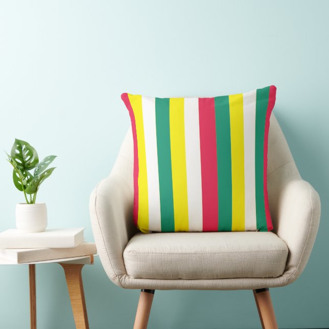Coussin Motif des rayures d'été colorées (Chaise)