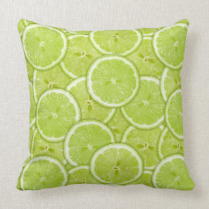 Coussin Motif des tranches vertes de chaux