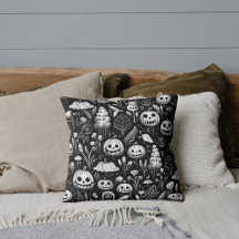 Motif d'Halloween noir et blanc