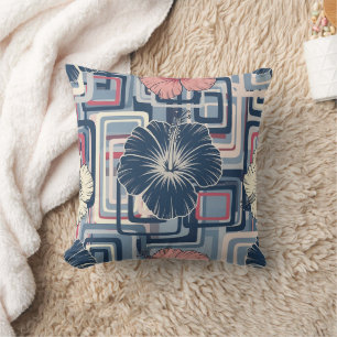 Coussin Motif d'Hibiscus Tropical de Côte (10)