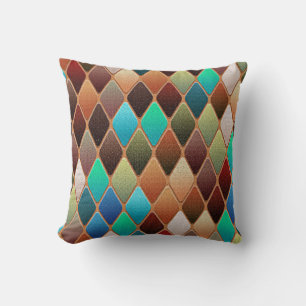 Coussin Motif diamant coloré