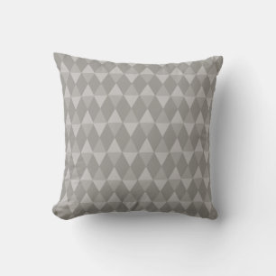 Coussin Motif Diamant Gris