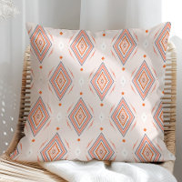 Motif diamant Navajo Rose poudré Orange brûlé