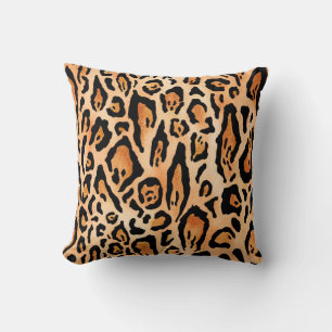 Coussin Motif d'impression de cheetah aquarelle