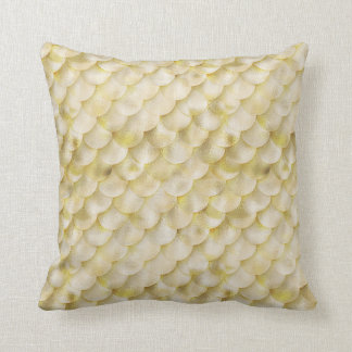 Coussin motif d'impression de sirène d'or