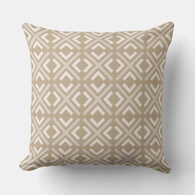 Coussin Motif d'inspiration ethnique Brown marocaine (Recto)