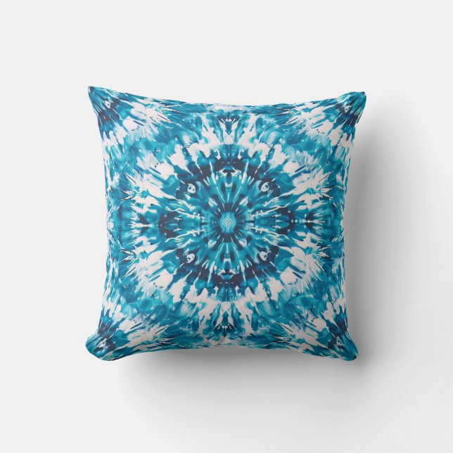 Coussin Motif DIY bleu sans couture (Recto)