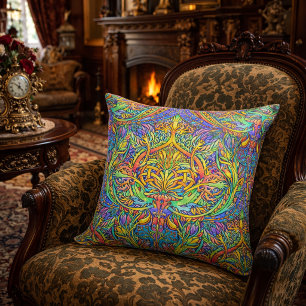 Coussin Motif d'ornement Art Nouveau de l'ère victorienne