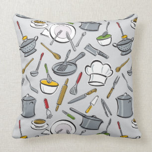 Coussin Motif d'outils de cuisine