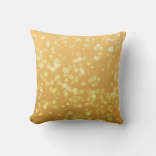 Coussin Motif du Bokeh Gold Christmas