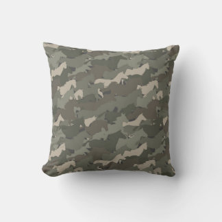 Coussin Motif du Camouflage des Chevaux sauvages