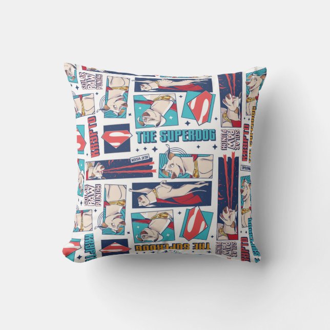 Coussin Motif du panneau de dessin Krypto (Recto)