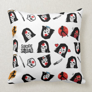 Coussin Motif du peloton   Katana Emoji de suicide
