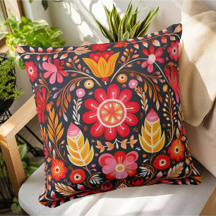 Coussin Motif du titre de l'art populaire mexicain