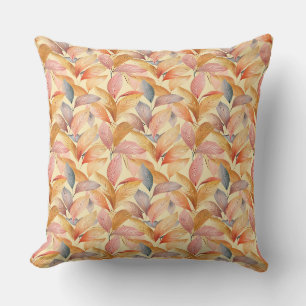 Coussin Motif élégant de feuilles d'automne dans des tons 
