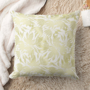 Coussin Motif Élégant Floral Boho Doré