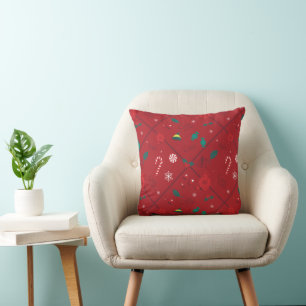 Coussin Motif Elf Candy Checker
