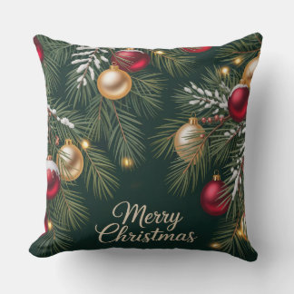 Coussin Motif Émeraude Foncé