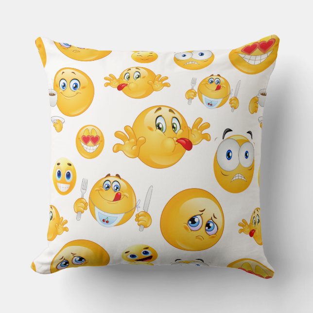 Coussin Motif Emoji (Recto)
