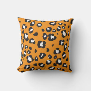 Coussin Motif Empreinte de léopard classique