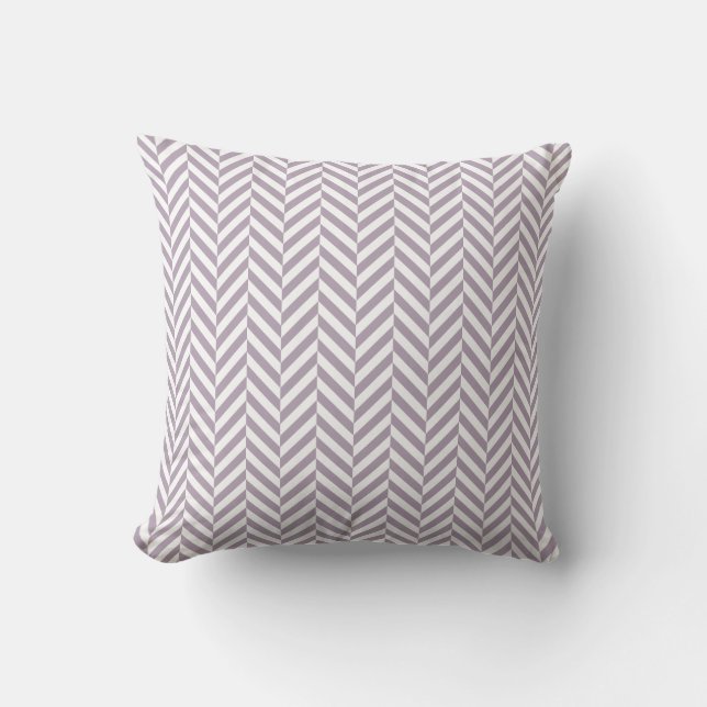 Coussin Motif en arête de poisson pourpre extérieur du (Recto)