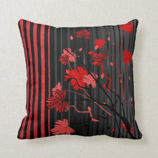 Coussin Motif en bande rouge Art déco