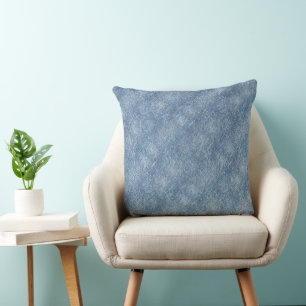 Coussin Motif en denim bleu