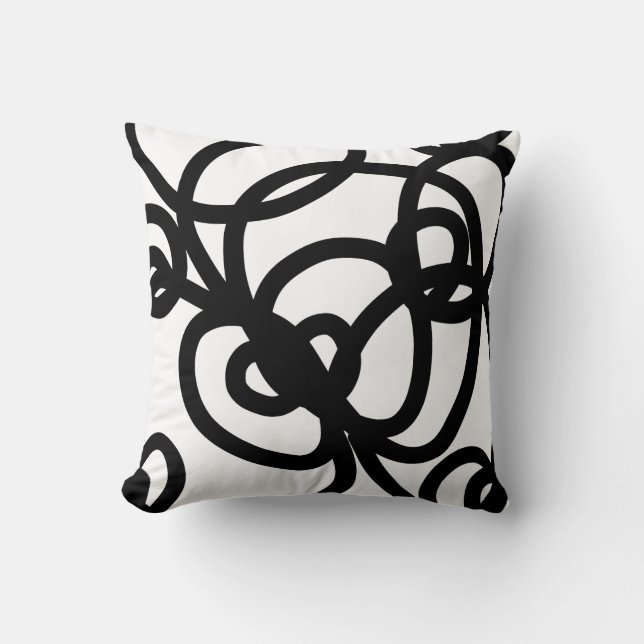 Coussin Motif en dentelle noire (Recto)