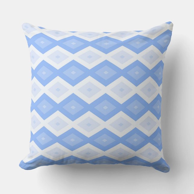 Coussin Motif en diamant bleu pâle (Recto)
