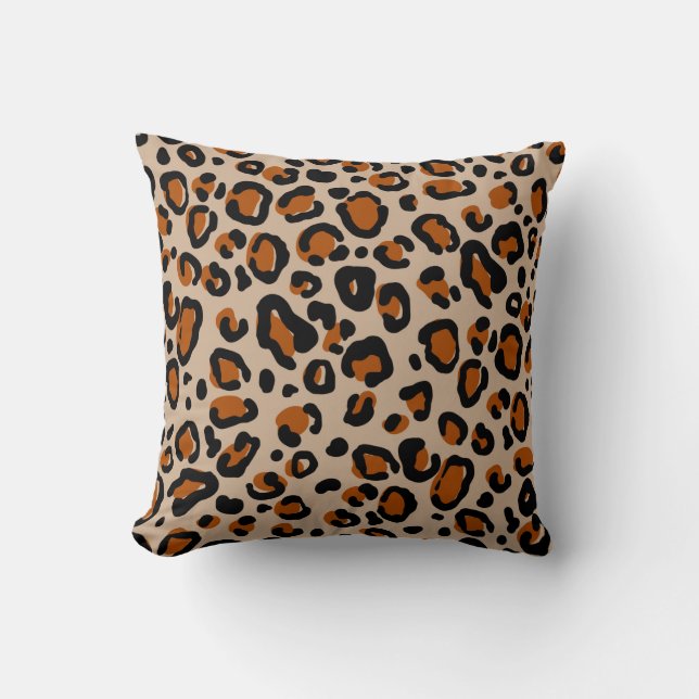 Coussin Motif en fourrure de léopard (Recto)