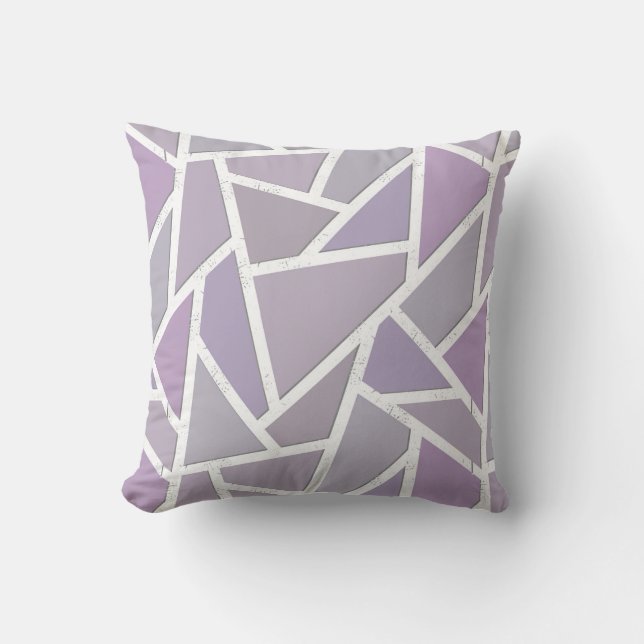 Coussin Motif en mosaïque de lavande (Recto)